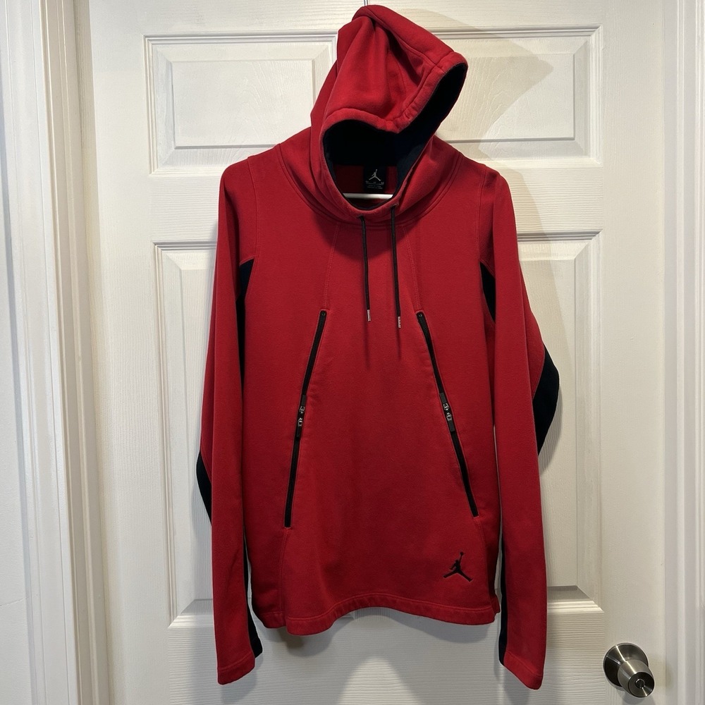AND1 Men's Hoodie Red 4 Zipper Long Sleeve Medium Sweatshirt